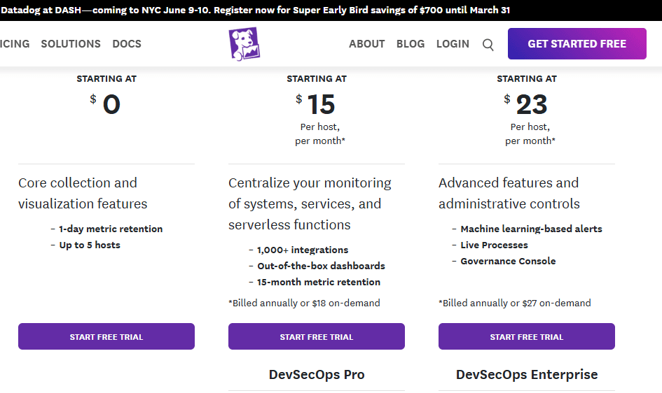 Datadog pricing