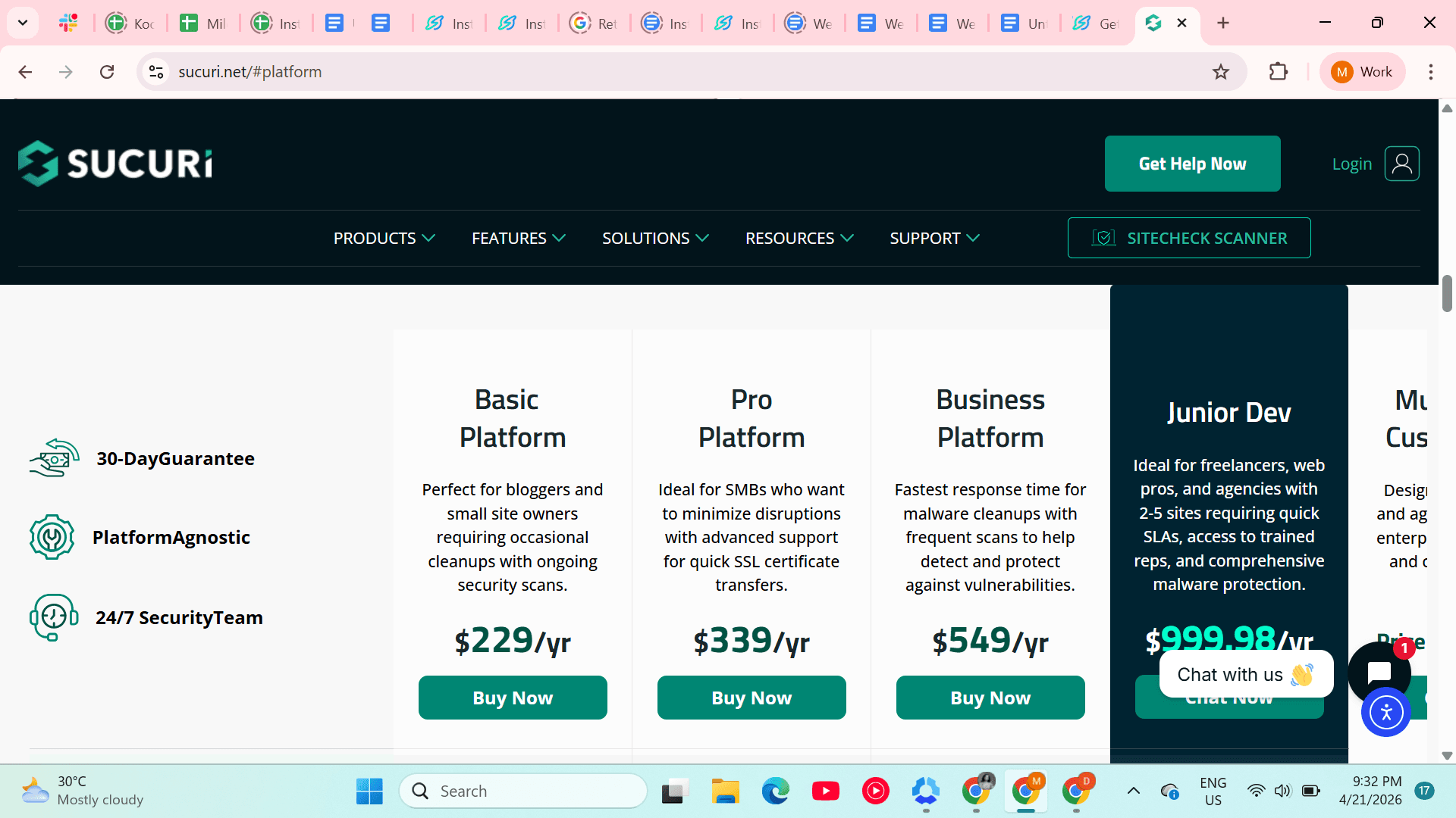 Sucuri pricing