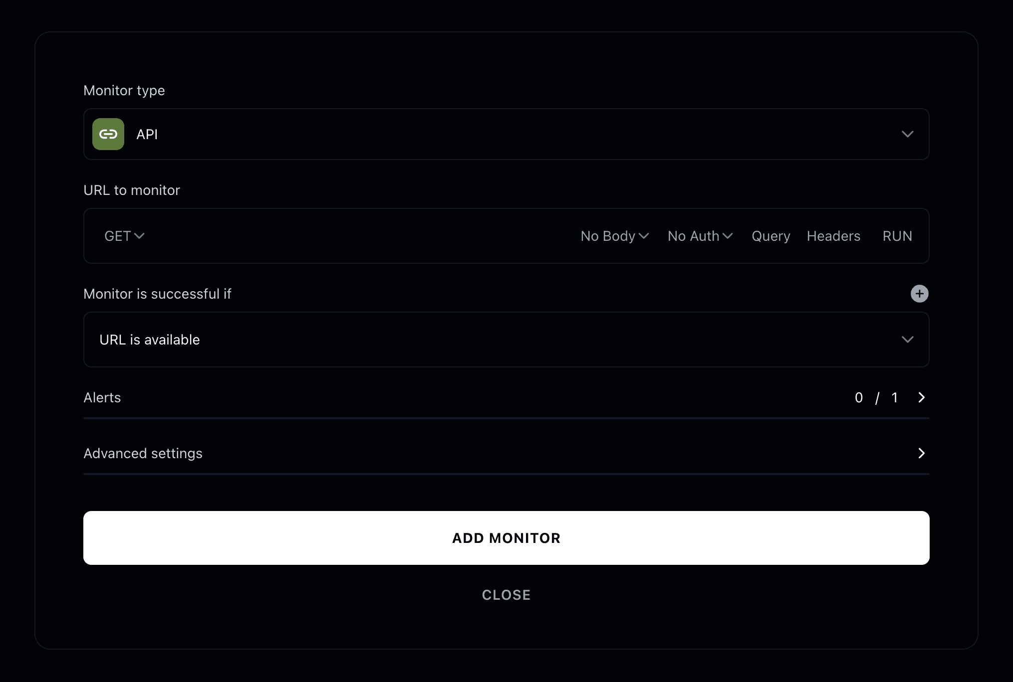 Add API monitor