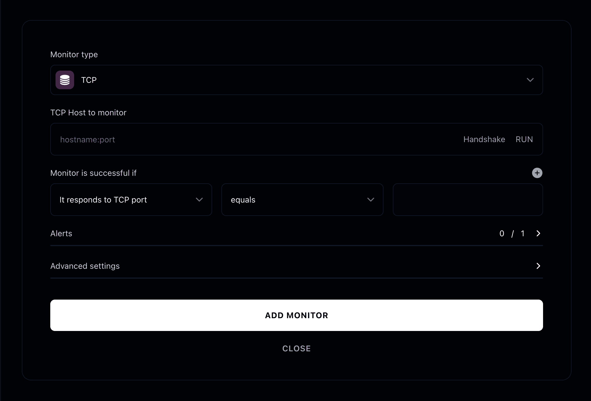 Add TCP monitor