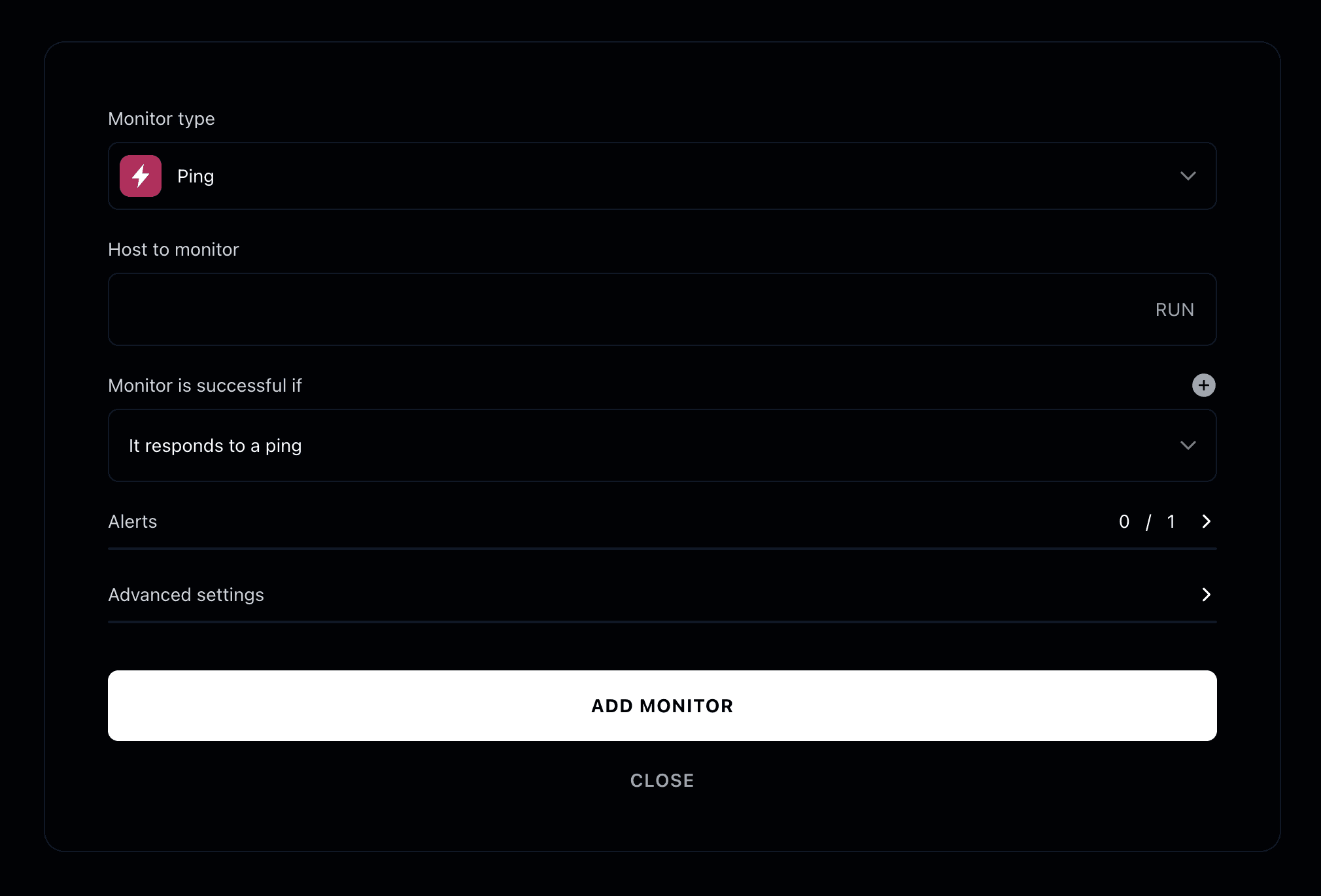 Add ping monitor